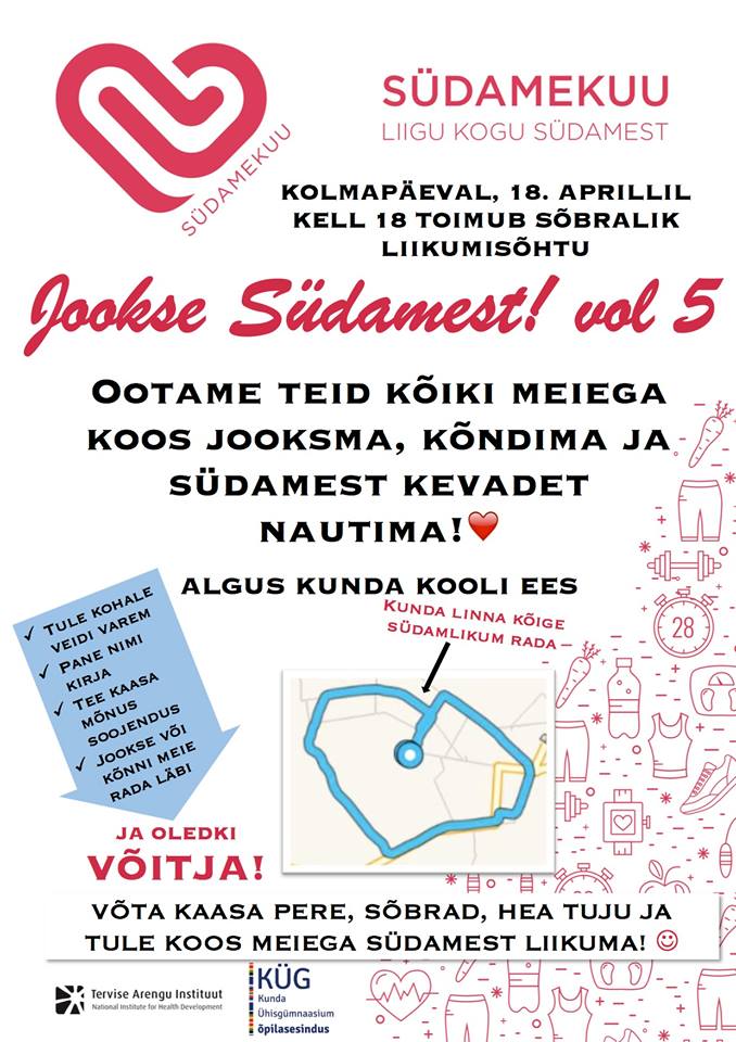 jookse sydamest kuulutus 2018